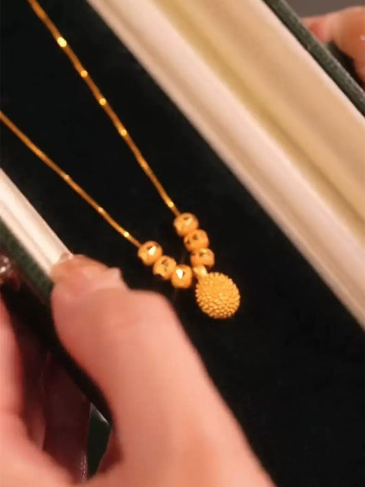 Golden Beads Necklace(24k gold plated)